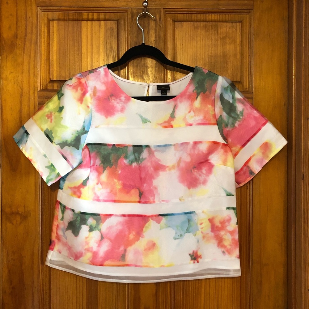 🧳Worthington Short Sleeve Blouse Size L